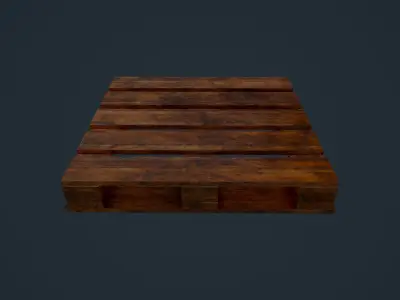 Wood Pallet Low-poly 3D model shop