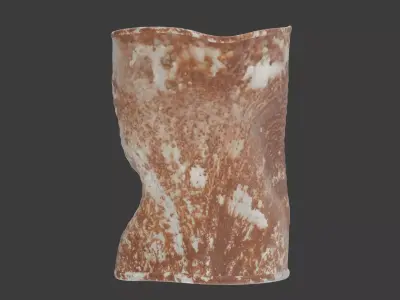 Crushed rusty can 3D model