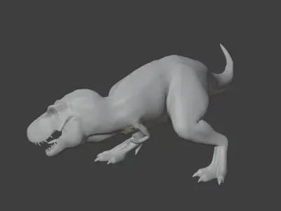 Low Poly T-Rex Low-poly 3D model