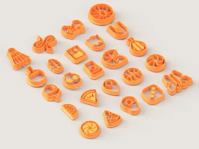 SMALL PART 2 POLYMER CUTTER SET 3D print model