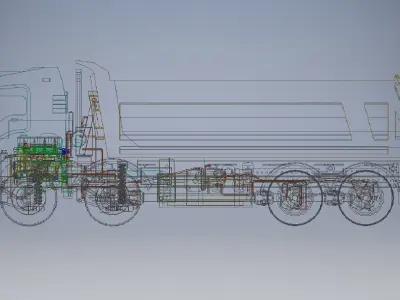 ASSEMBLY CONSTRUCTION DUMP TRUCK 3D model