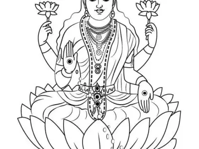 face model lord ganesha coloring page Free 3D model