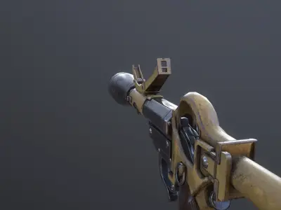 WW2 German sturmpistole grenade launcher PBR Low-poly 3D model