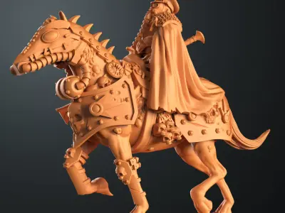 Traitor mounted commander  3D print model