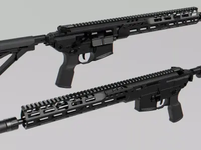 SIG Sauer CSAW RECCE MCX Spear LT Low-poly 3D model