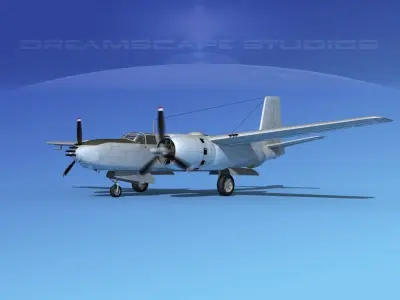 Douglas A-26B Invader 3D model purchase