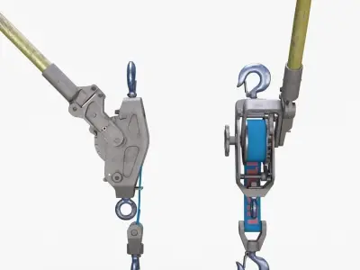 Winch lifting device 3D model