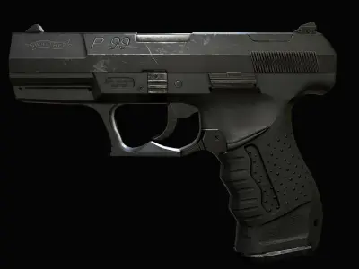 p99 lowpoly gun 3D model