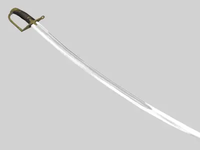 Polish Saber 1934 Low-poly 3D model