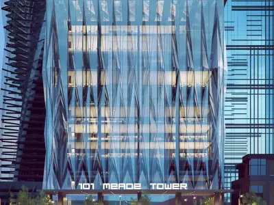 VRay - C4D Scene Files - 101 MEADE TOWER Exterior  3D model