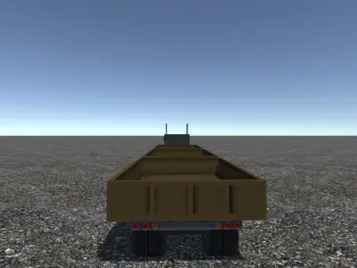 Industrial Long Truck 2 Low-poly 3D model