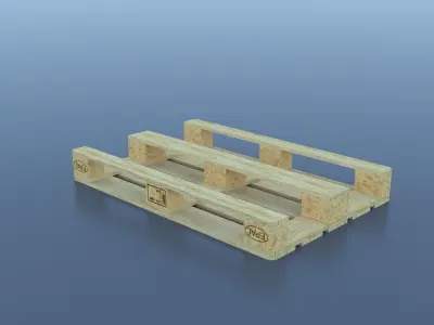 Clean Euro-palette Free low-poly 3D model