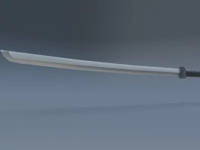 Deadpool katana Low-poly 3D model