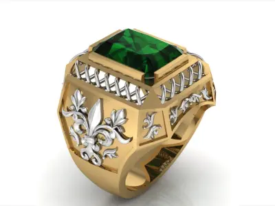 GENTS  FILLIGREE  RING 3D print model