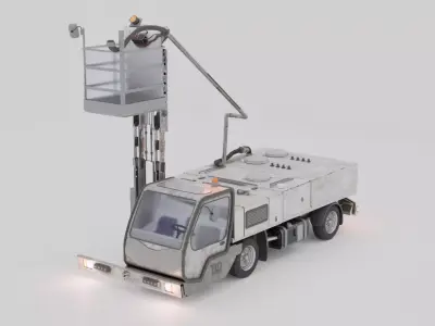 Aircraft Service Vehicle Lavatory Truck Low-poly 3D model
