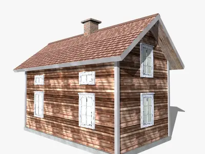 Wooden Old House 3D model