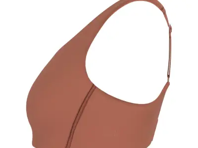 Nike Dri-Fit Alate Coverage Sports Training Bra Brown Low-poly 3D model