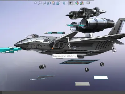 chengdu j20 3d cad model 3D print model