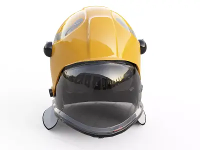 Fire Safety Helmet Low-poly 3D model