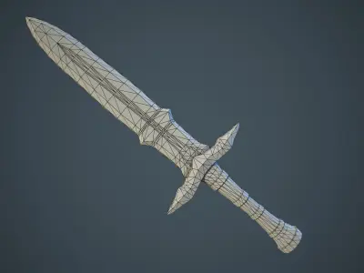 Stylized Fantasy Dagger Pack Low-poly 3D model purchase