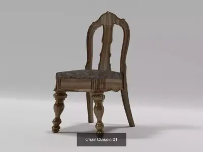 Classic furniture 01 3D Model Pack
