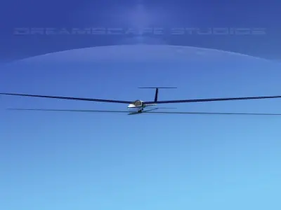  Schleicher ASW 22 Sailplane V06 3D model