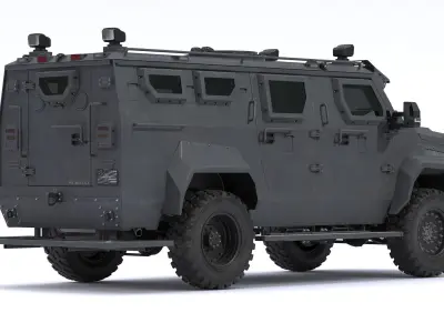Alpine Armored Pit-Bull VX 50 Cal Tactical SWATAPC Truck 3D model