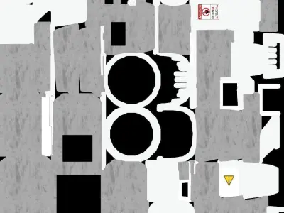 Kneader security gate Low-poly 3D model