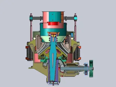 PYB-1200 Cone Crusher 3D 3D model