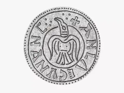 -Viking Silver Penny- 3D model