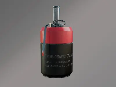 Game Ready Thermobaric Grenade Low-poly 3D model