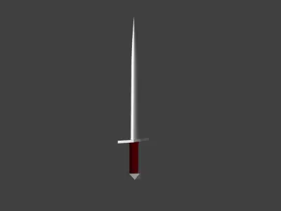 Low Poly Medieval Sword Free low-poly 3D model buy