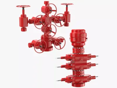 Oil Wellhead Collection 3D model