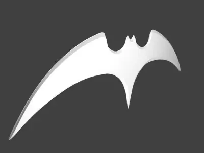 The BATARANG bat symbol Low-poly 3D model