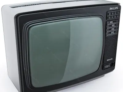 PHILIPS 14C825 retro color TV 3D model