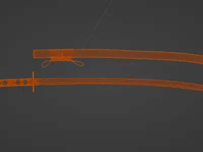 Katana Ronin Red 3D model