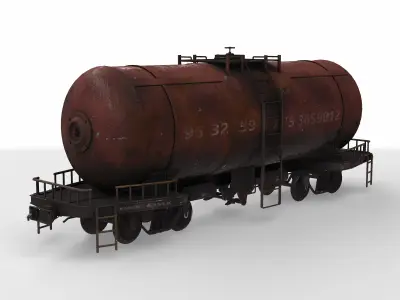 tank train wagon 3D model