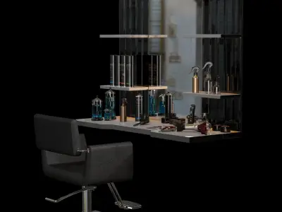 BARBER TOOL Low-poly 3D model