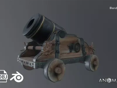 old mortar prop Free 3D model