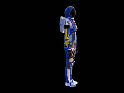 Astronaut Spacesuit Ukraine 3D model