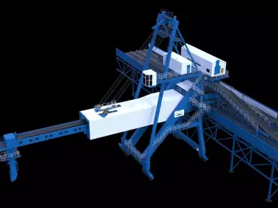 Ship loader for coal 3D model