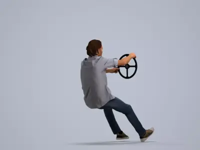 00086Chris003 - Adult Caucasian man commuting in casual 3D model