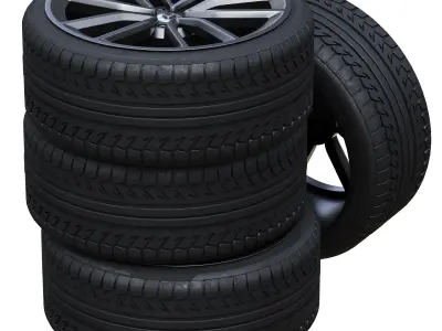 Mercedes wheels 3D model by zifir3d from CGTrader (Textured)