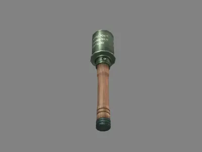 vintage grenade Low-poly 3D model