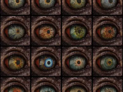 Beast Fantasy Eyes Vol 01 - PBR Low-poly 3D model