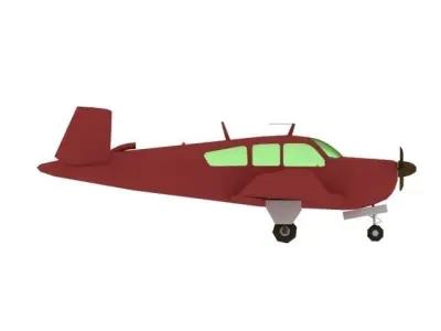 PLANE BEECH Free 3D model