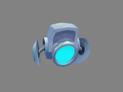 Cartoon Robot - Drone - UAV Low-poly 3D model