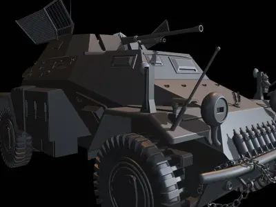SDFKZ222 truck tanks 3D print model