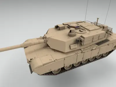 M1A2 Abrams Main Battle Tank Low-poly 3D model purchase