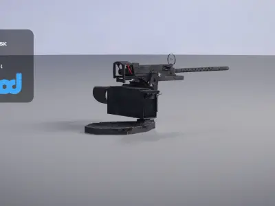 Machine Gun 3D model 16